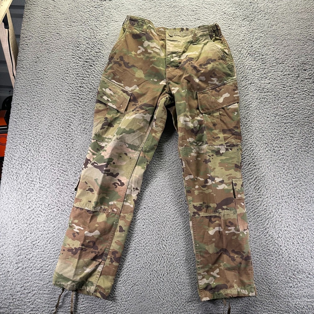US Army Pant Men's 31x32 Green Camouflage Cargo Ripstop Straight Leg Military